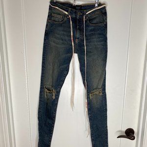 Represent Distressed Skinny Jeans - 28